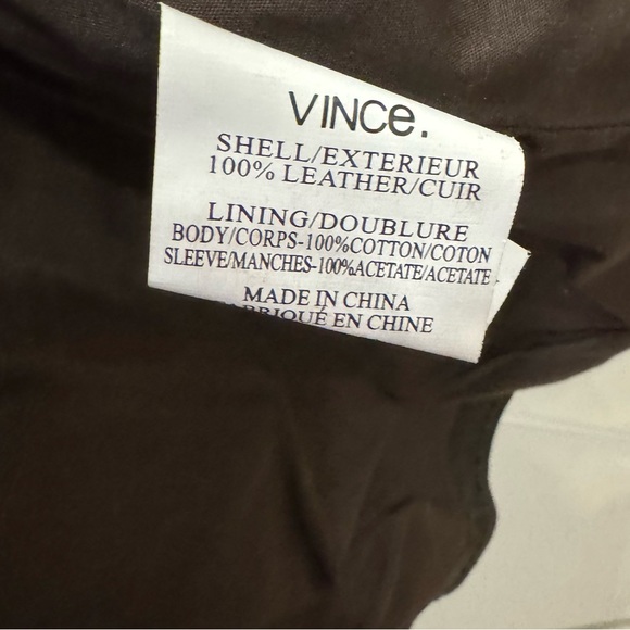 Vince Leather Jacket - Small - Picture 6 of 8